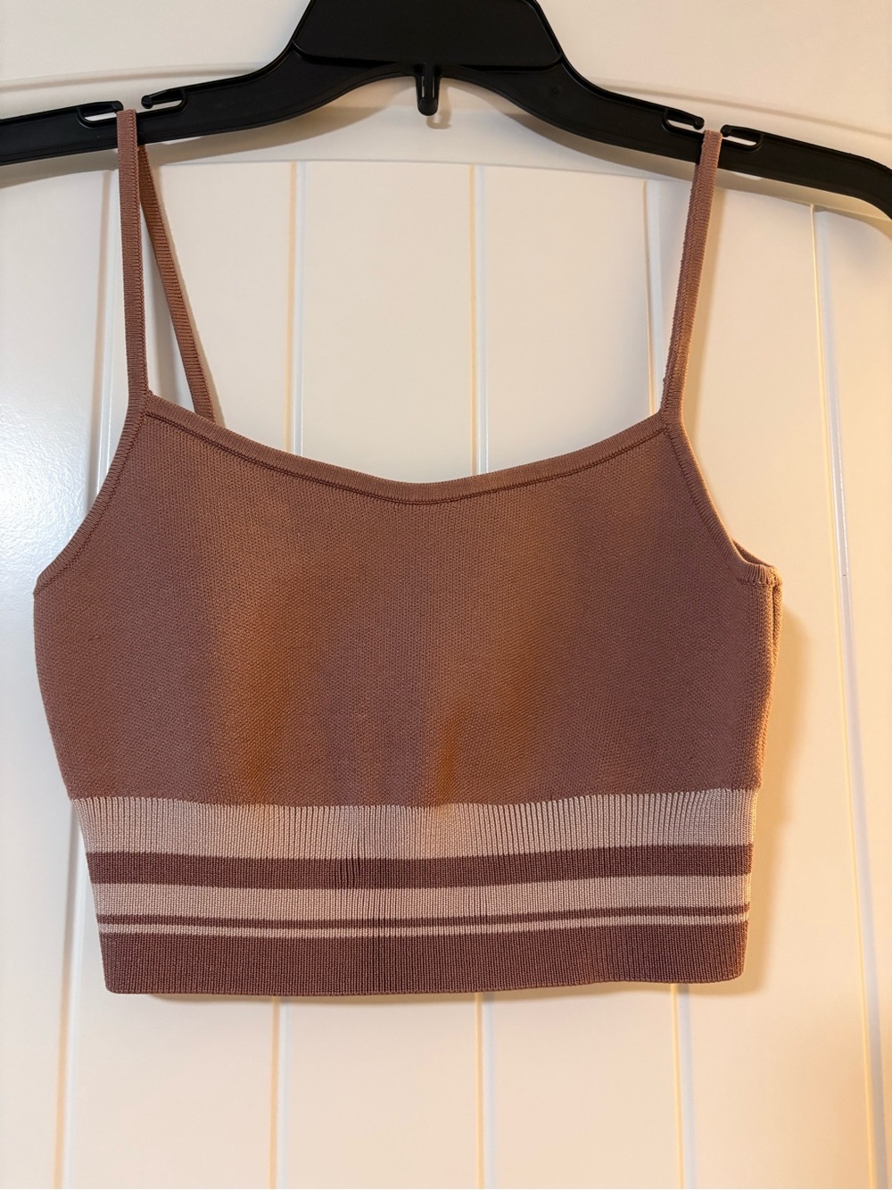 Aritzia Babaton Mauve Crop camisole Stripes good quality.
